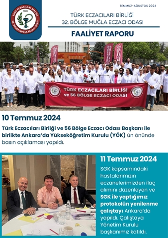 FAALİYET RAPORU TEMMUZ-AĞUSTOS 2024